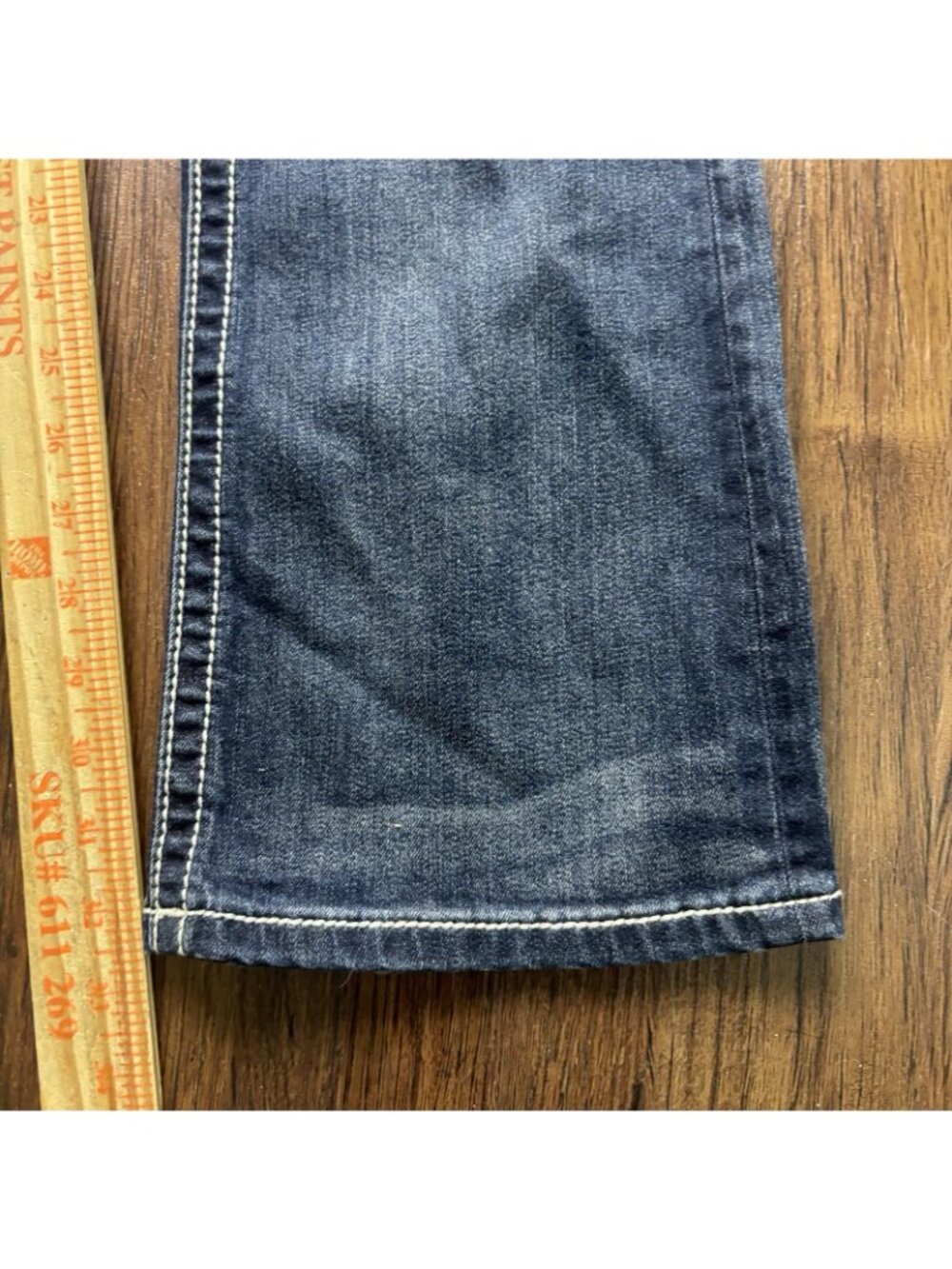 Miss Me L Bootcut Jeans Embellished Sequins Dark Wash Women’s Size 27 - Picture 9 of 12